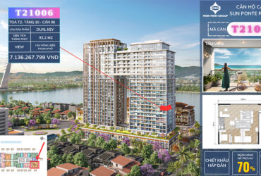 Bán căn hộ góc Dual Key tầng 10 view sông Hàn tại Sun Ponte Residence