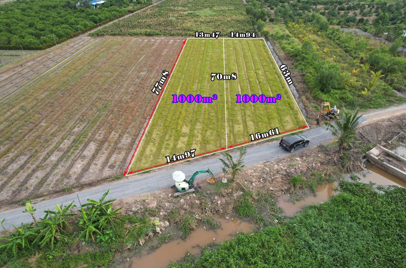 Đất vườn mặt tiền View sông hàng F0 chỉ có 2 lô  ở xã Bình Đức – Bến Lức – Long An