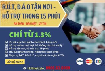 ĐÁO RÚT THẺ TÍN DỤNG FULL HẠN MỨC phí chỉ từ 1.3%