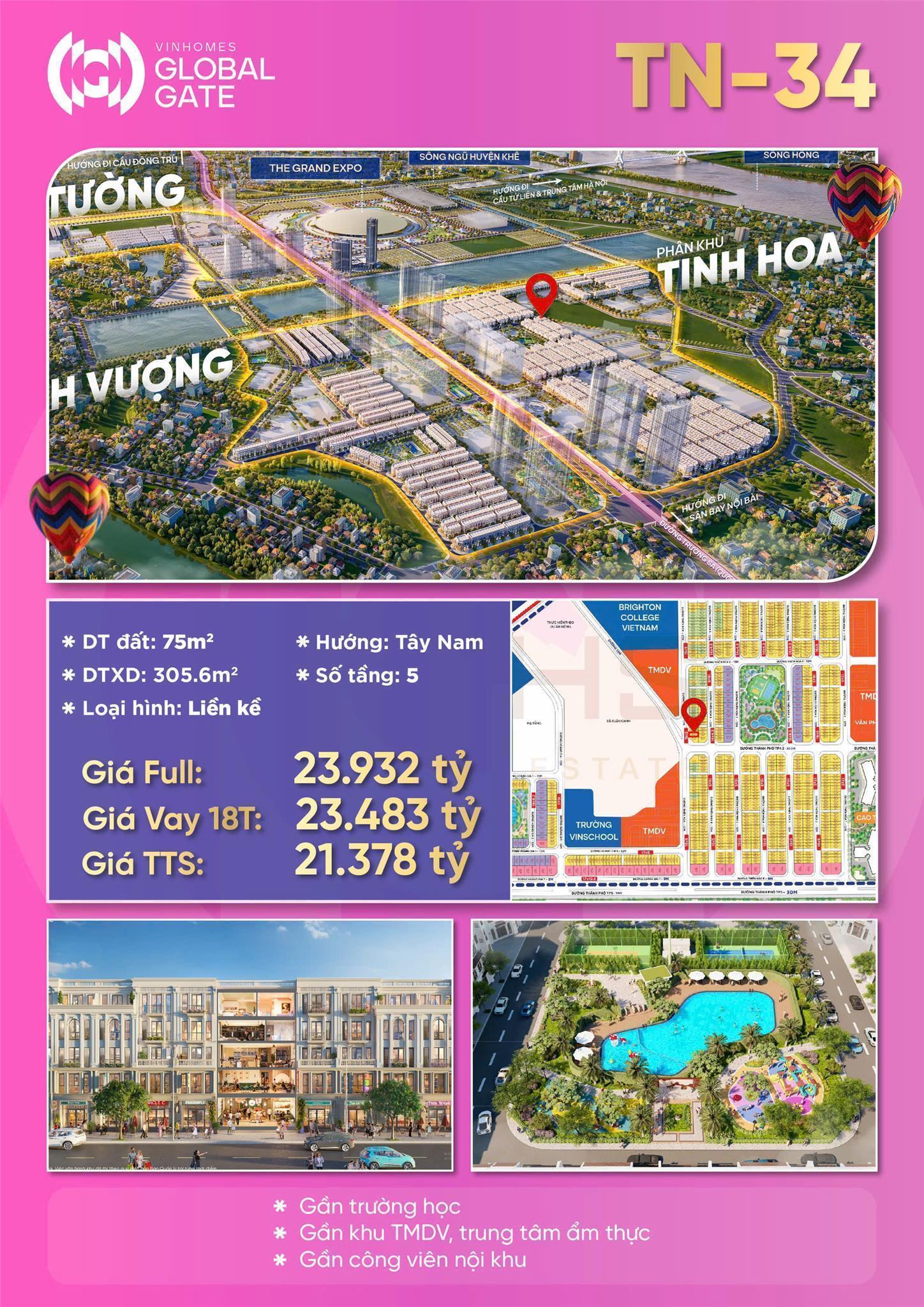 BT liền kề dự án vinhomes Cổ Loa_ Đông Anh
Căn liền kề áp góc, diện tích 75m2. Gần trường học,khu TMDV, trung tâm ẩm thực, công viên nội khu.