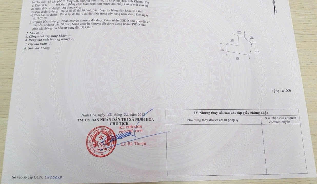 BÁN LÔ ĐẤT 3 MẶT TIỀN ĐÔNG CÁT, NINH HẢI, NINH HOÀ, KHÁNH HOÀ.