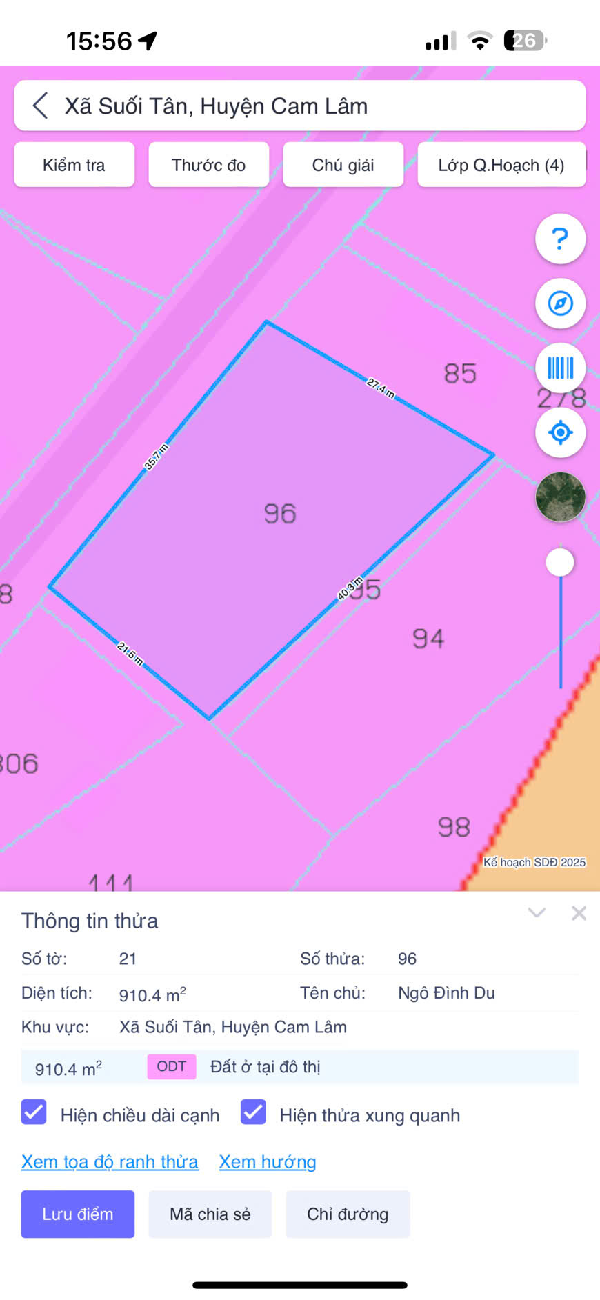 BÁN ĐẤT ĐẸP – Dầu Sơn, Suối Tân – 1632m2 ngang 35.5m -Tách được 7 lô