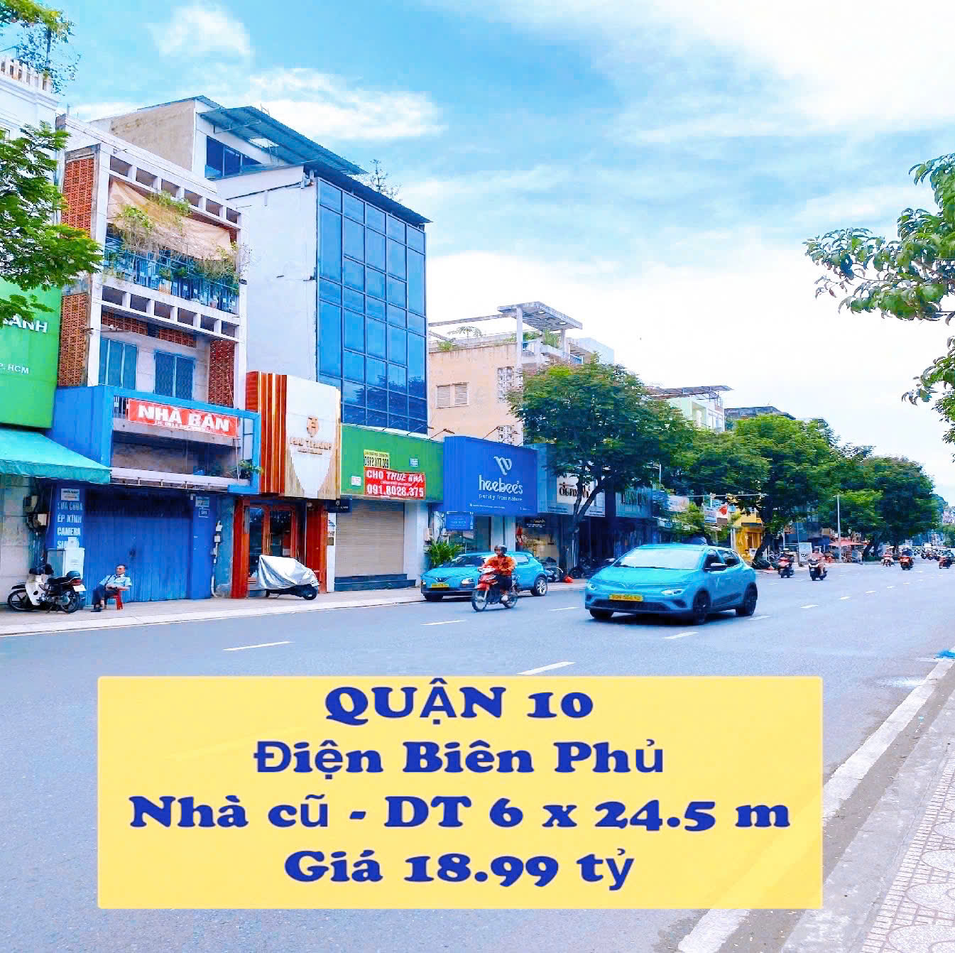 BÁN NHÀ CŨ HẺM ĐIỆN BIÊN PHỦ, QUẬN 10, DT 6 x 24.5 m, GIÁ 18.99 TỶ