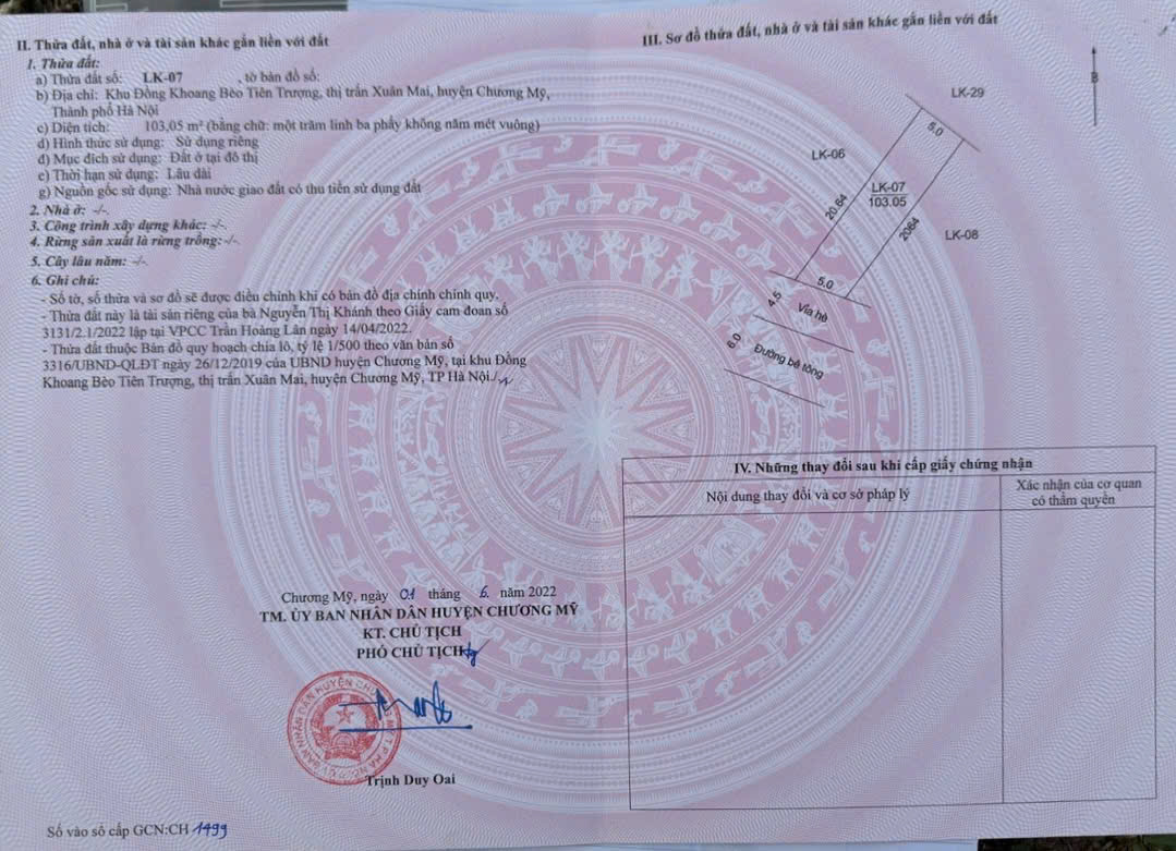 103m đấu giá khoang bèo xuân  mai