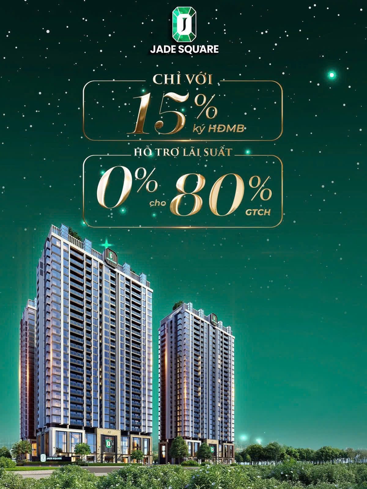 MỞ BÁN CĂN HỘ CAO CẤP – JADE SQUARE – GIÁ TỐT – VIEW ĐẸP – ĐẲNG CẤP