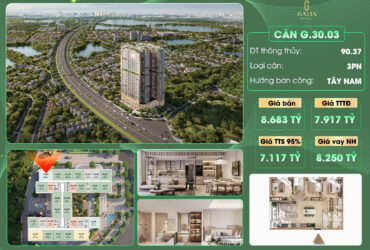 Căn góc Viwe cực đẹp căn 3N2VS DT 90,3 m2 Dự Án Galia Yên Sở TT theo tiến độ 7,9 tỷ.
