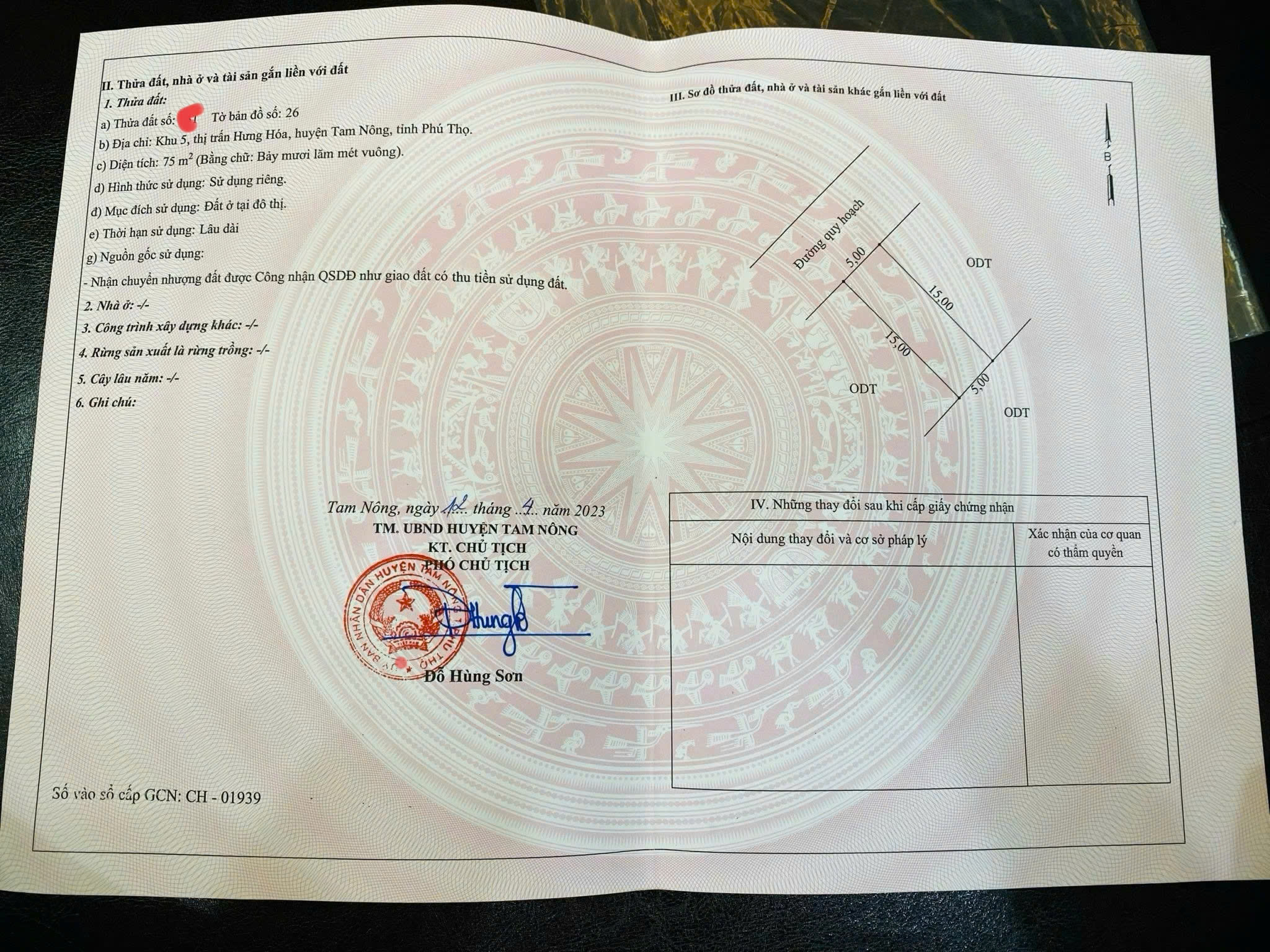 BÁN LÔ ĐẤT F0- ĐẤT ĐẸP GIÁ TỐT TẠI TT HƯNG HÓA, TAM NÔNG, PHÚ THỌ