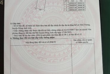 🔥🔥🔥 Chính chủ gửi bán hàng hiếm 100,6m bìa bắc Cổ Dương- Phúc Thịnh (Đông Anh cũ)