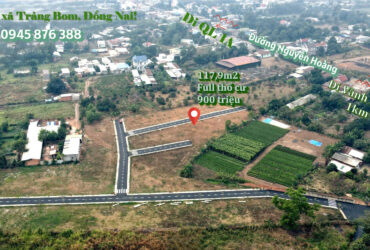 Bán 117,9m2 đất ở xã Trảng Bom, Đồng Nai, giá 900 tr