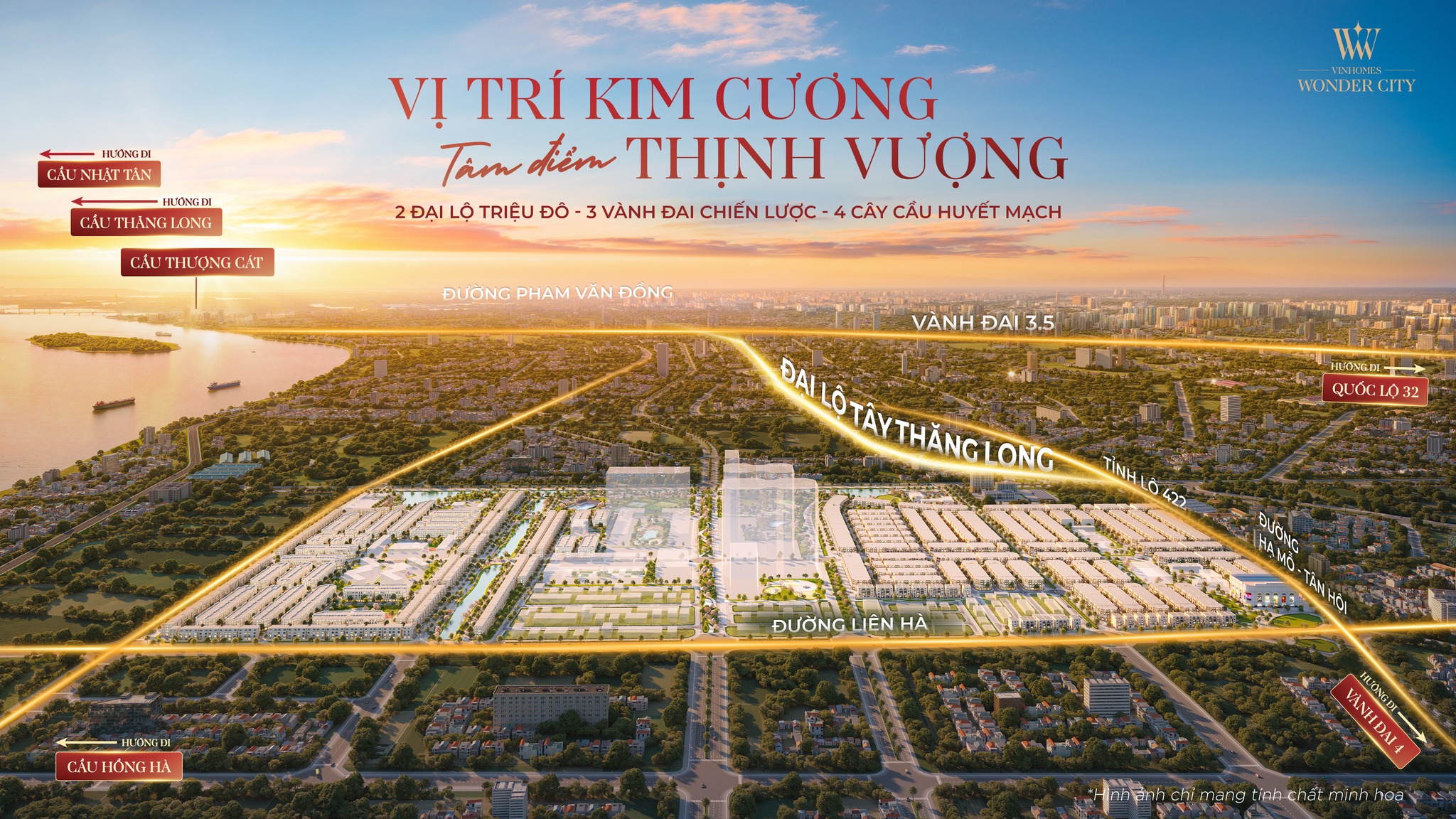 VIN-HOMES Wonder City – Đan_Phượng. TẶNG XE VF9 -Biệt thự- VỐN 7 TỶ SỞ HỮU NHÀ VƯỜN. Chính Sách Ưu Đãi Chưa Từng Có. Cơ Hội X 2 Lần Tài Sản khi thông Đại lộ Tây Thăng Long