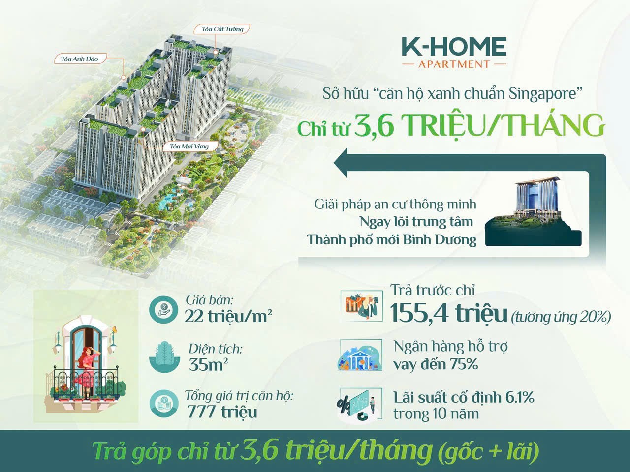70–72m² – Căn Hộ 2pn K-Home, Không Gian Rộng Rãi, Giá Chỉ 1,55 Tỷ