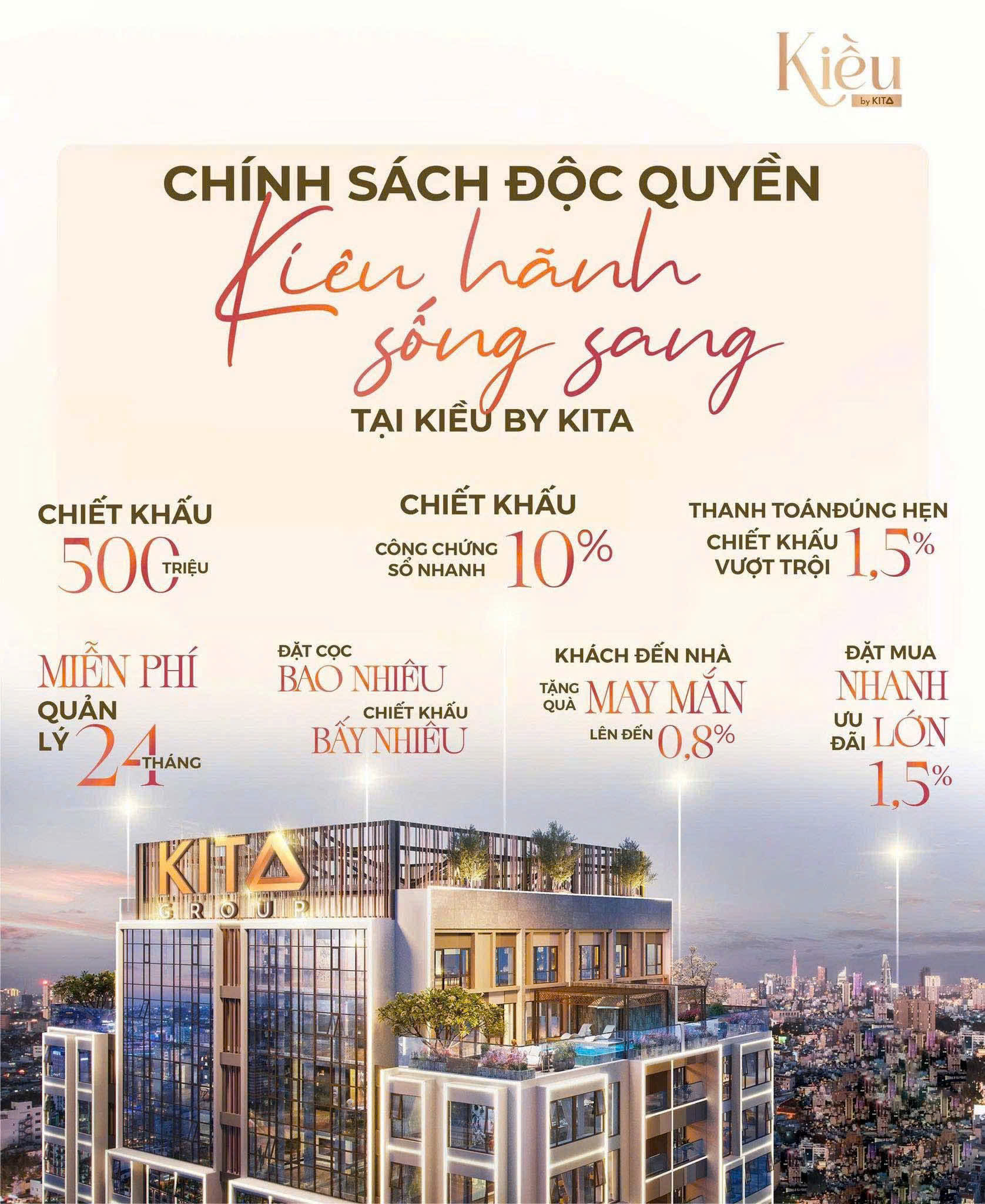 KIỀU BY KITA – CHỐN SỐNG ĐẲNG CẤP GIỮA TRÁI TIM SÀI GÒN – TIỆN ÍCH CAO CẤP