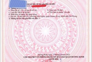 BÁN LÔ ĐẤT TUYẾN 2 HÒA NGHĨA – GẦN VINHOMES DƯƠNG KINH – GIÁ CHỈ 23,x TRIỆU/M²! ZALO 0567 222 555