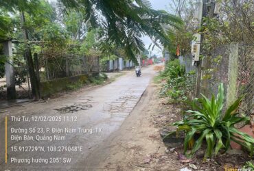 Bán đất đẹp vuông vức đường 23, Điện Nam Trung, Điện Bàn, Quảng Nam.