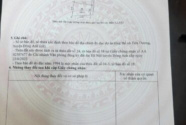 🏡 CẦN BÁN LÔ ĐẤT ĐẸP – LƯƠNG NỖ, PHÚC THỊNH, ĐÔNG ANH (TIÊN DƯƠNG CŨ)- Giá chỉ 5x