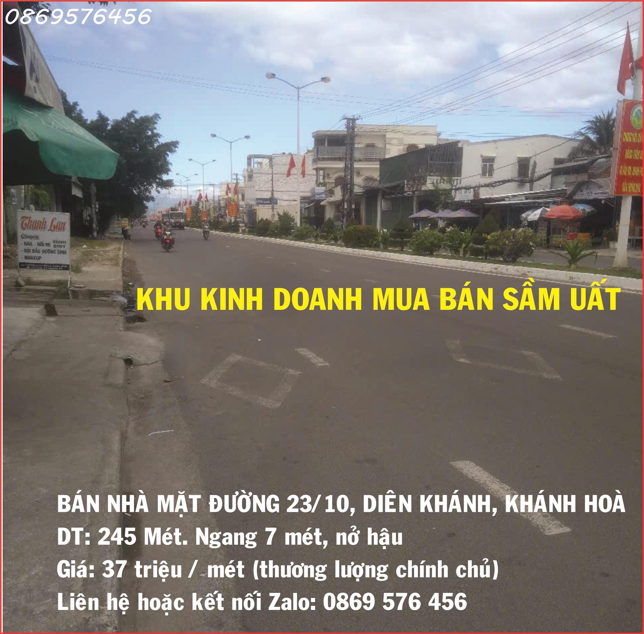 BÁN NHÀ MẶT ĐƯỜNG 23 THÁNG 10 NHA TRANG KHÁNH HÌA