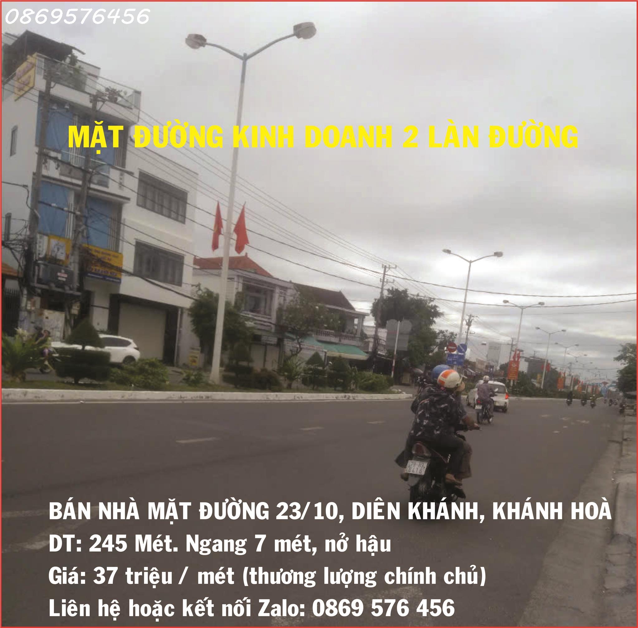 MUA NHÀ MẶT ĐƯỜNG 23 THÁNG 10 NHA TRANG KHÁNH HÌA