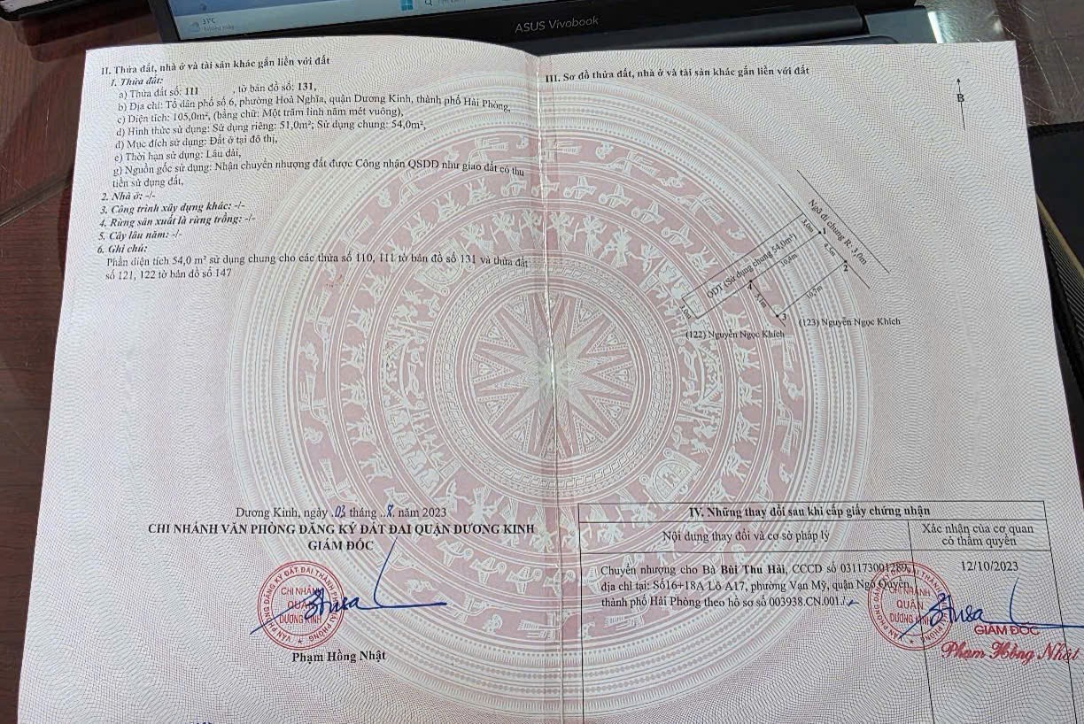SIÊU PHẨM LÔ GÓC – Hòa Nghĩa Dương Kinh, giá chỉ 8xx triệu  ZALO 0567 222 555