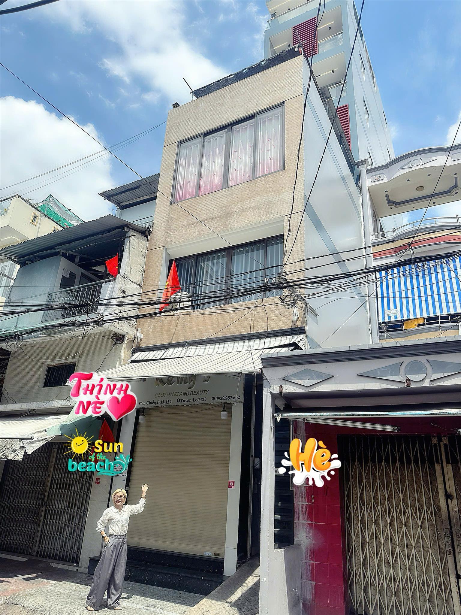 BÁN TÒA NHÀ 8 TẦNG – MẶT TIỀN KINH DOANH ĐƯỜNG XÓM CHIẾU, P.13, QUẬN 4 – CHÍNH CHỦ GIANG GIANG: 0901611116