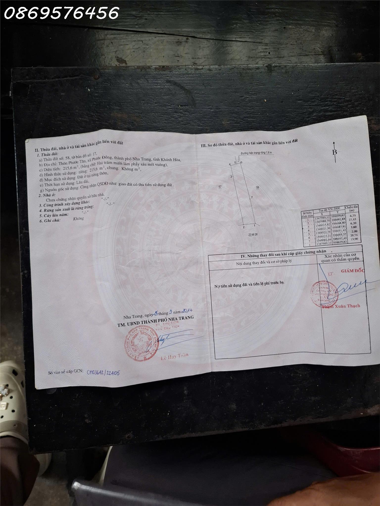 BÁN NHÀ Ở TẠI XÃ PHƯỚC ĐỒNG, NHA TRANG, KHÁNH HOÀ