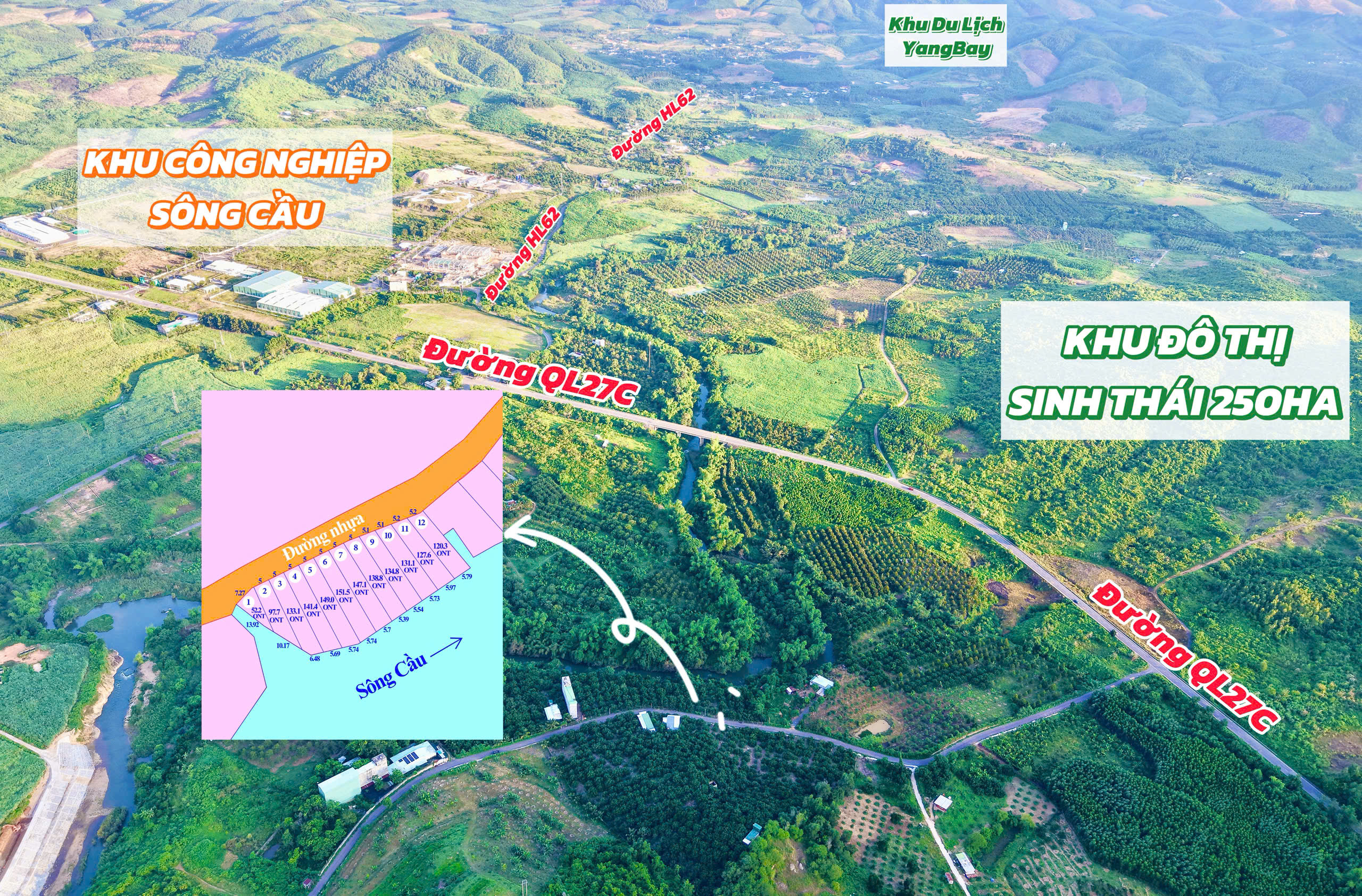 Bán 1.524m2 full thổ đường nhựa xã Khánh Vĩnh ( xã Sông Cầu cũ) cách QL27C Khu Công nghiệp Sông Cầu 300m