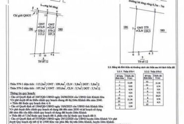 MỞ BÁN 2 LÔ NỀN THỔ CƯ NGAY TT THỊ TRẤN DIÊN KHÁNH, KHÁNH HOÀ