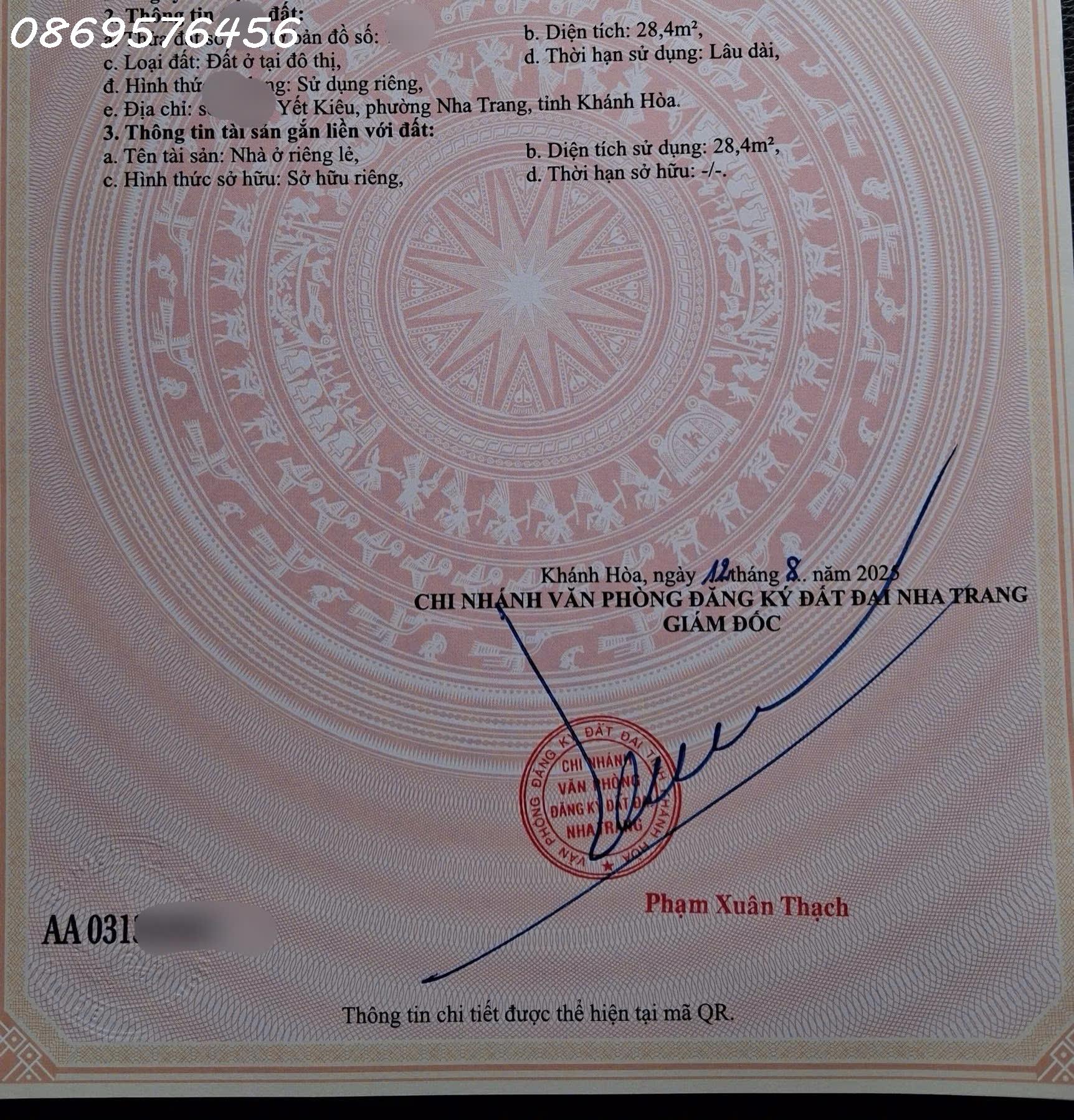 BÁN NHÀ NGAY TRUNG TÂM TP NHA TRANG CHỈ CÓ 2 TỶ