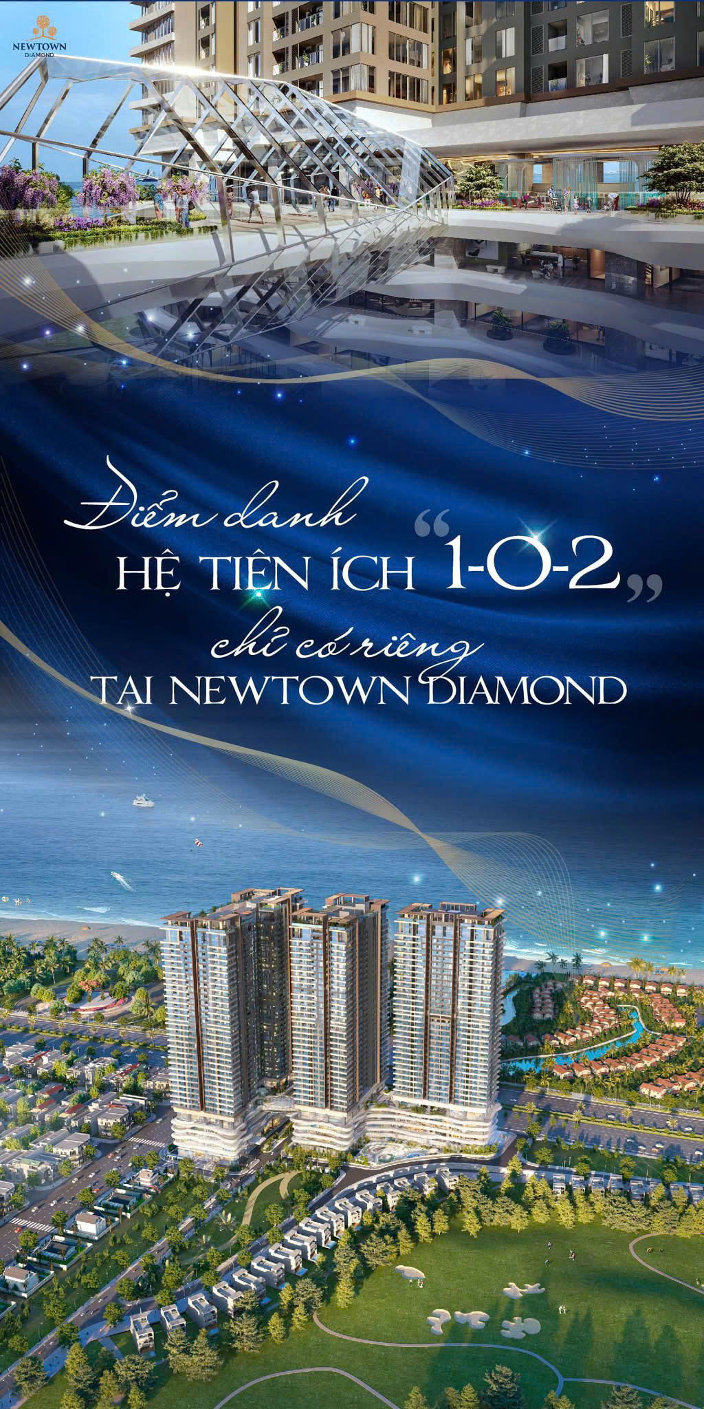 NEWTOWN DIAMOND ĐÀ NẴNG – CĂN HỘ BIỂN  GIÁ CHỈ 3 TỶ