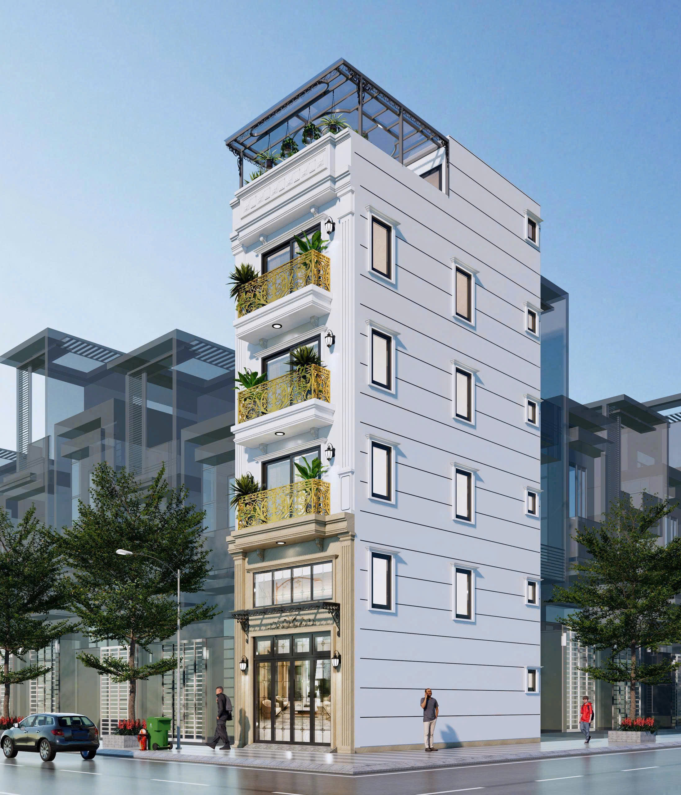 BÁN NHÀ ĐẸP BÁT KHỐI — GẦN CẦU VĨNH TUY 6 tầng full nội thất