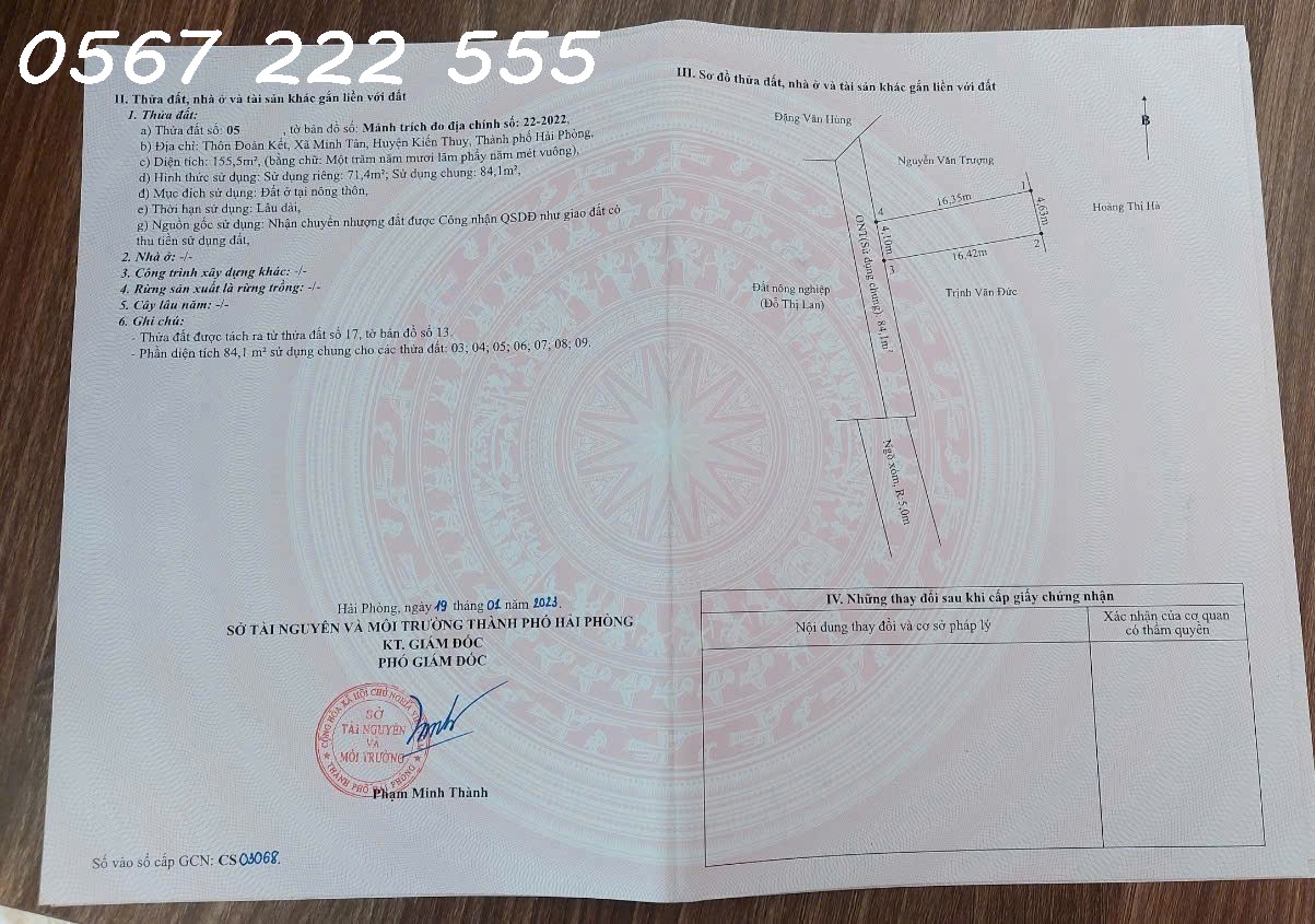 Lô đất đẹp gần Ga Minh Tân – đường nhựa 6m, giá chỉ 1.1x tỷ  ZALO 0567 222 555