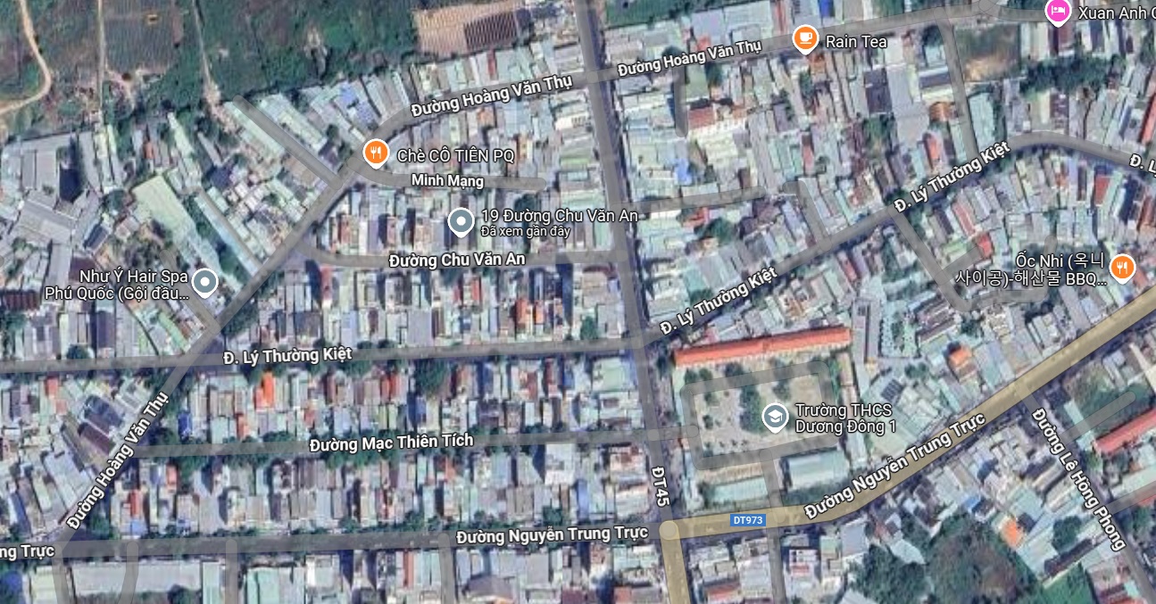 Nhà đất 110m² MT Chu Văn An, Dương Đông sổ hồng, gần chợ, giá tốt