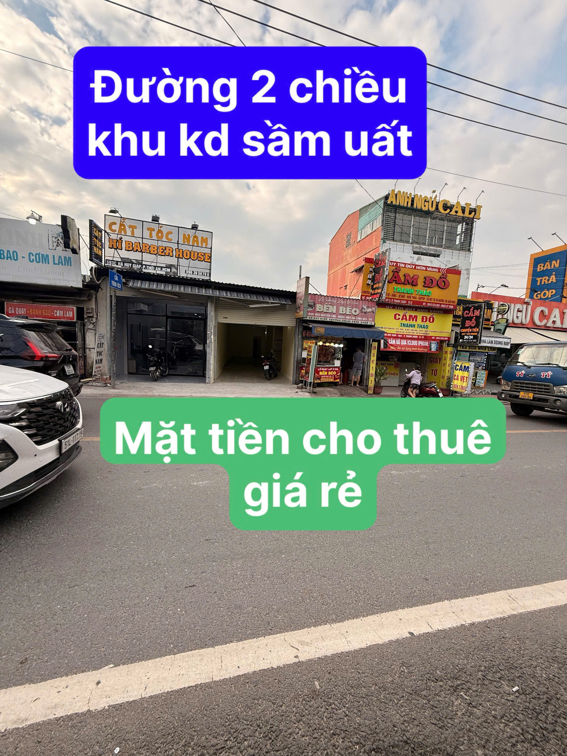 MẶT TIỀN HÀ HUY GIÁP CHO THUÊ, NGAY CAO ĐẲNG ĐIỆN LỰC, KINH DOANH SẦM UẤT