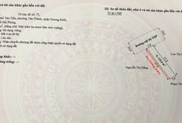 ĐẤT ĐƯỜNG 10M TÂN THÀNH – GIÁ HIẾM KHU DƯƠNG KINH – PHÙ HỢP ĐẦU TƯ  ZALO 0567 222 555