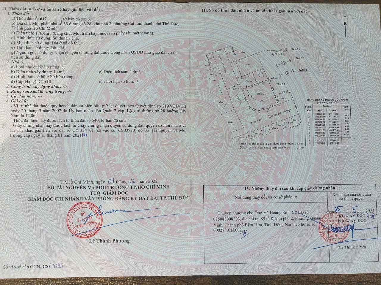 Chính chủ gửi bán lô đất góc 2 mặt tiền đường 28, phường Cát Lái, Quận 2 (TP Thủ Đức).