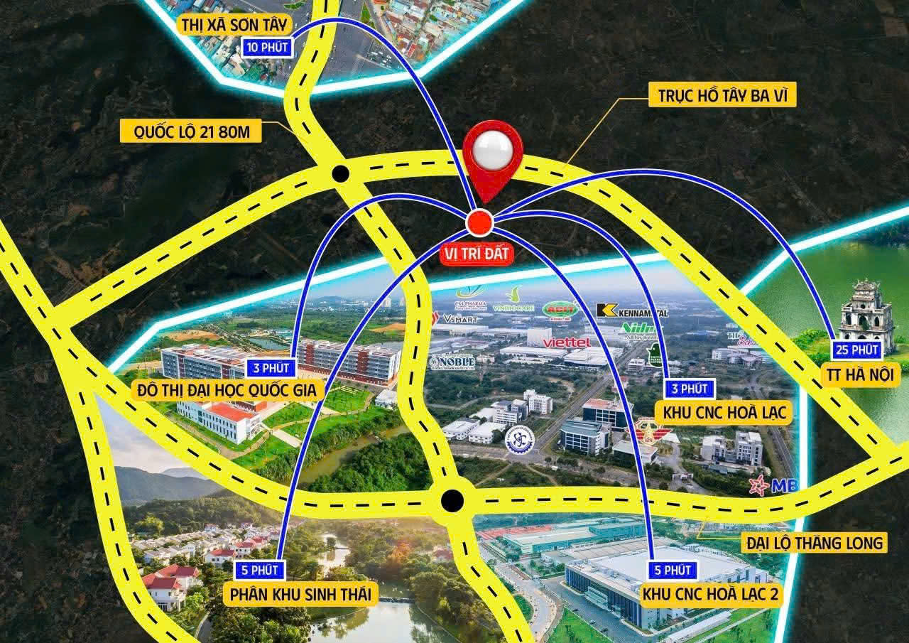 ĐẤT PHÚ CÁT,  ĐẦU TƯ – TÂM ĐIỂM CÔNG NGHỆ CAO HÒA LẠC, VỊ TRÍ SIÊU ĐẸP, GIÁ TỐT, NHỈNH 3 TỶ