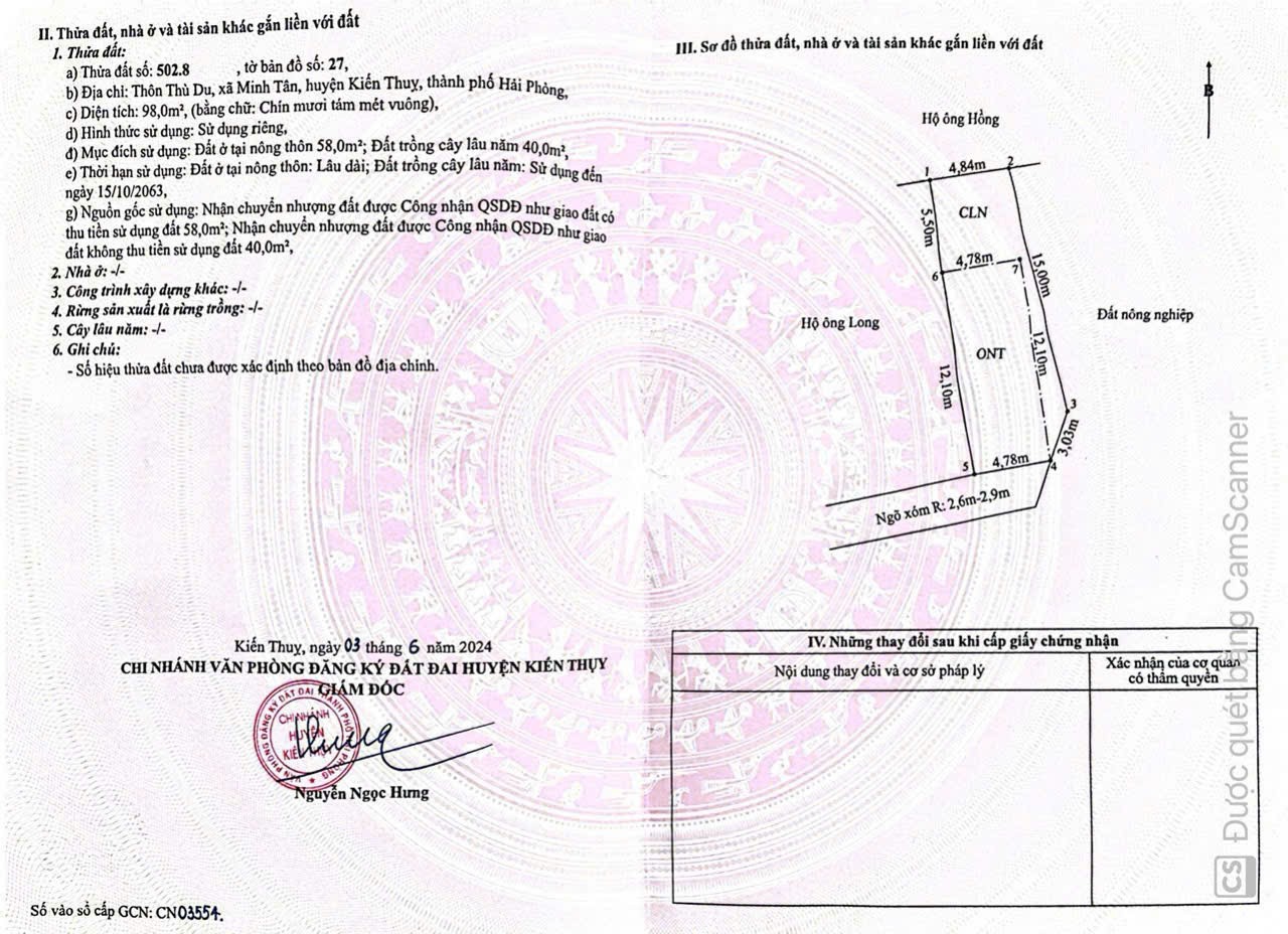 Bán đất Thù Du Minh Tân 98m² – ngõ nhựa 4m hiếm khu phân lô, giá chỉ 8xx triệu  Đón sóng hạ tầng  ZALO 0567 222 555