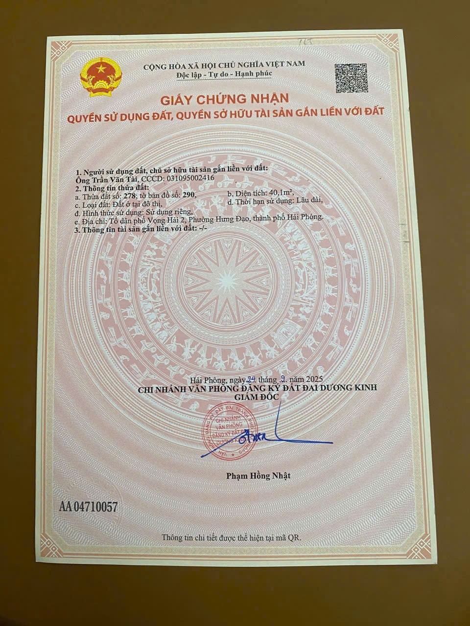 2 LÔ VỌNG HẢI – HƯNG ĐẠO – ĐƯỜNG NHỰA, Ô TÔ VÀO – GIÁ 1,X TỶ/LÔ  ZALO 0567 222 555