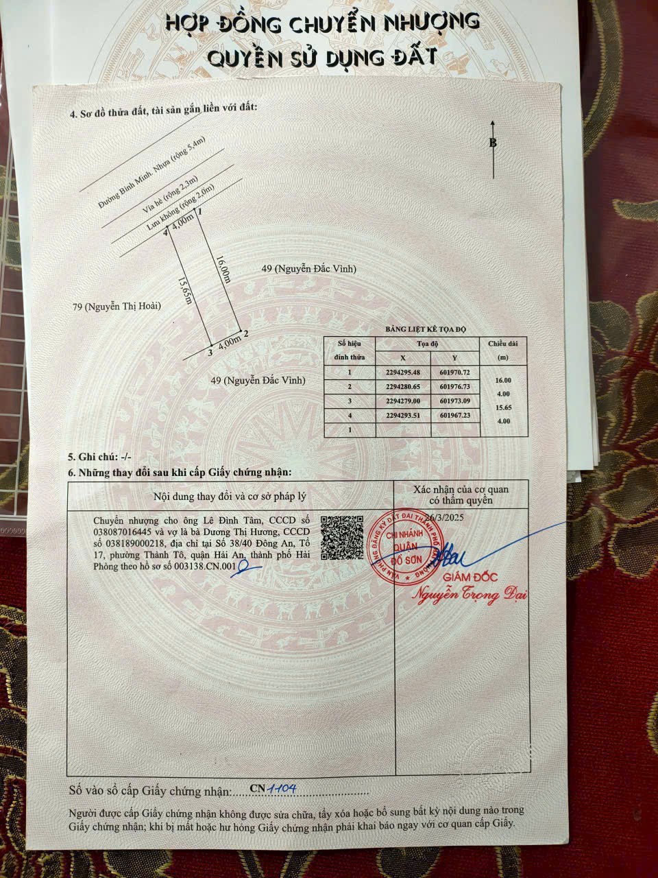 LÔ GÓC MẶT ĐƯỜNG BÌNH MINH – HỢP ĐỨC  62,6M²  GIÁ 1,8X TỶ  TRỤC HUYẾT MẠCH ĐỒ SƠN  ZALO 0567 222 555