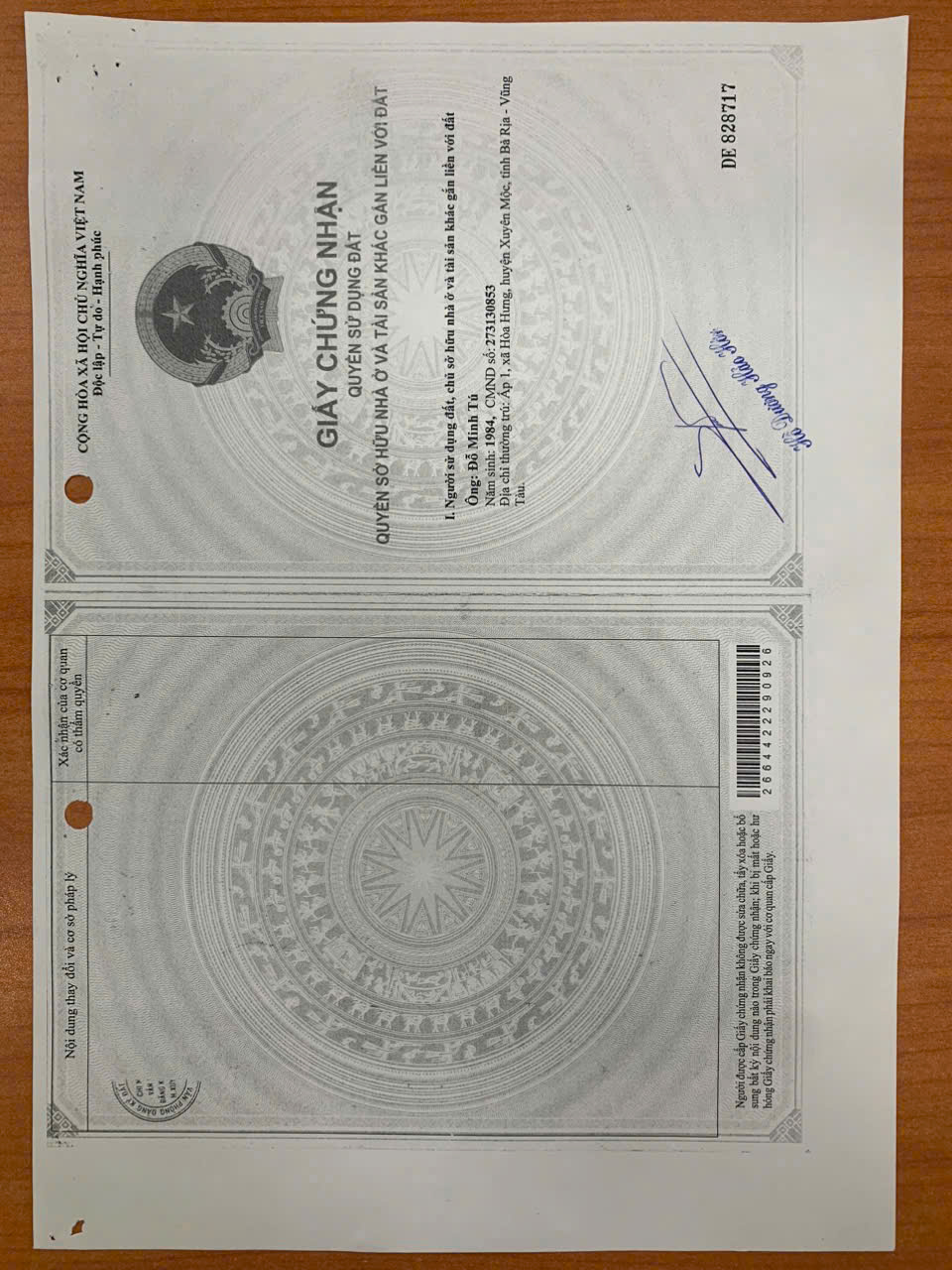 CHÍNH CHỦ CẦN BÁN LÔ ĐẤT ĐẸP MẶT TIỀN – TẠI HÒA HƯNG, XUYÊN MỘC, Bà Rịa – Vũng Tàu.