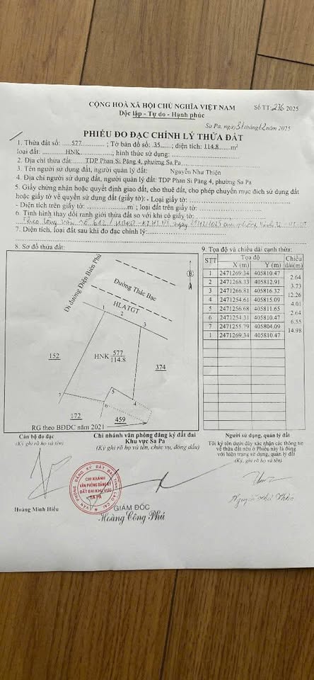 BÁN ĐẤT 2 MẶT TIỀN ĐƯỜNG NGUYỄN CHÍ THANH – TRUNG TÂM SAPA