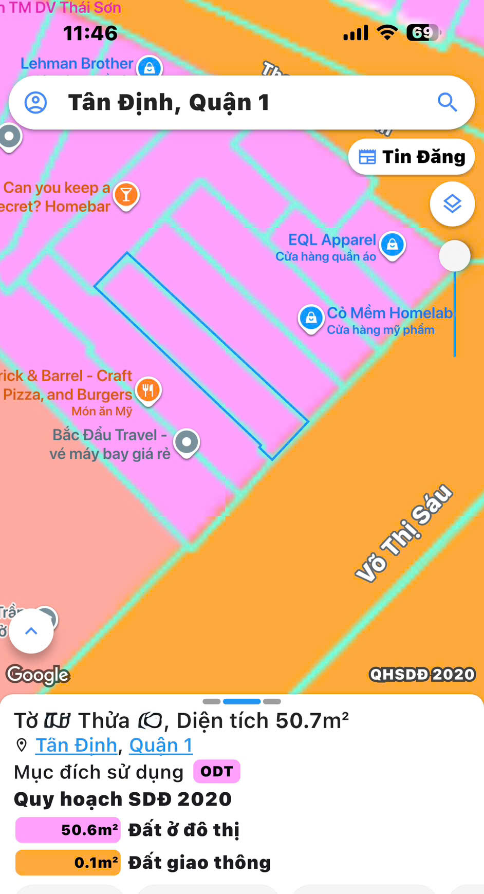 BÁN NHÀ MẶT TIỀN Đ.VÕ THỊ SÁU, TÂN ĐỊNH, QUẬN 1 – DT 52M2 FULL THỔ CƯ VUÔNG ĐẸP – VIEW CÔNG VIÊN THOÁNG MÁT – VỊ TRÍ HIẾM NHÀ BÁN – GIANG GIANG:0938676685