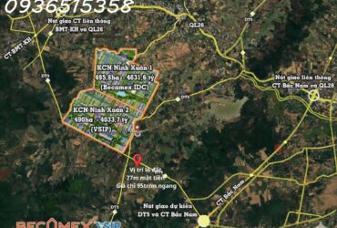 Đất nền giá tốt 77m ngang, cách ngã tư DT5-DT8 100m, đường dt5 quy hoạch 42m – đón sóng KCN Becamex Ninh Xuân