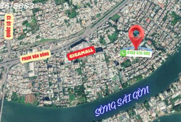 Bán biệt thự ven sông kề Gigamall Phạm Văn Đồng, Thủ Đức: 129m2, 3 tầng, 6PN, 16.5 tỷ – Sổ hồng, giá tốt, ở ngay!