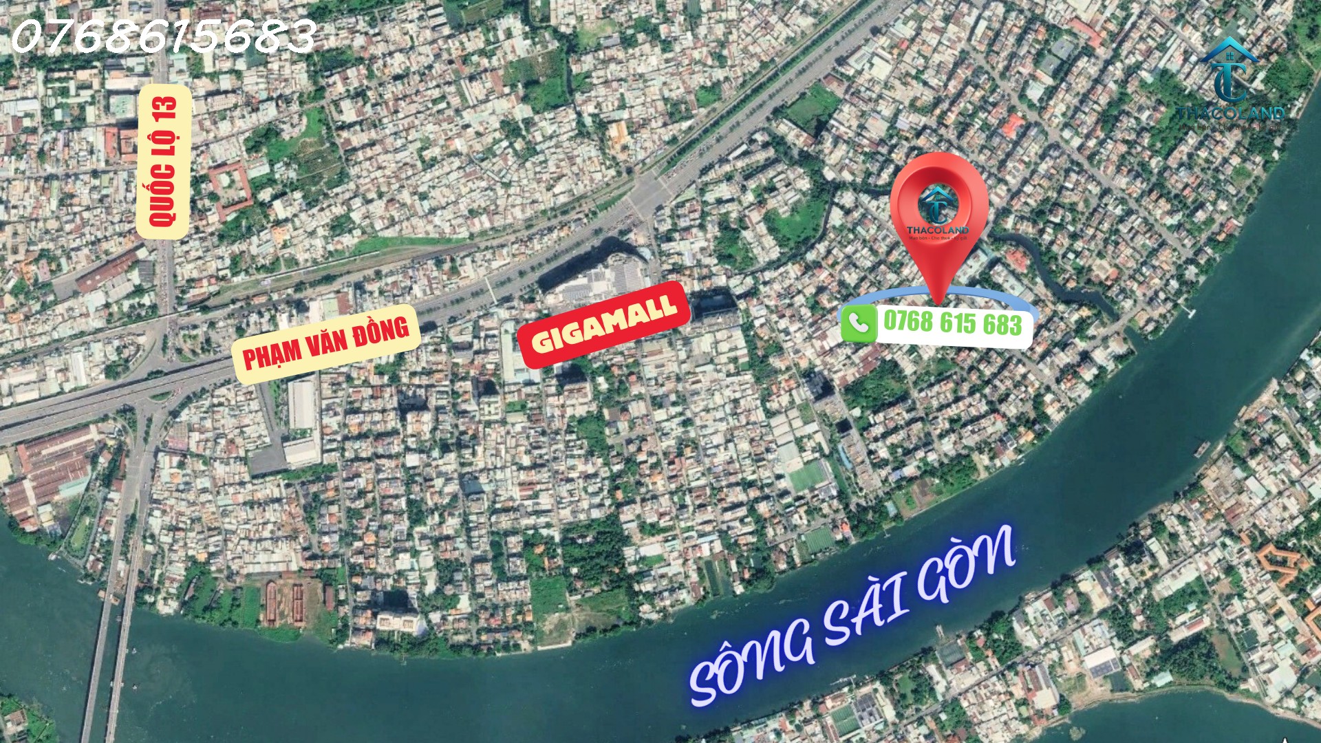 Bán biệt thự ven sông kề Gigamall Phạm Văn Đồng, Thủ Đức: 129m2, 3 tầng, 6PN, 16.5 tỷ – Sổ hồng, giá tốt, ở ngay!