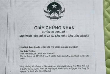 CƠ HỘI SỞ HỮU NHÀ GIÁ TỐT TẠI NHÀ BÈ – CHỈ 2 TỶ 380 (THƯƠNG LƯỢNG)