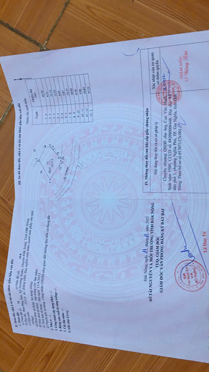 Bán đất giá chỉ 180tr/1 m ngang – đc cũ Bon Păng Sim, xã Trường Xuân, Huyện Đăk Song, tỉnh Đăk Nông