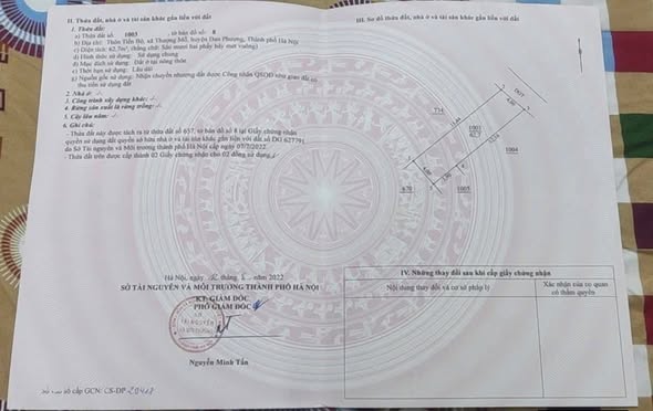 QUÁ ĐẸP 62.7M ĐẤT ĐƯỜNG THÔNG THƯỢNG MỖ – ĐAN PHƯỢNG