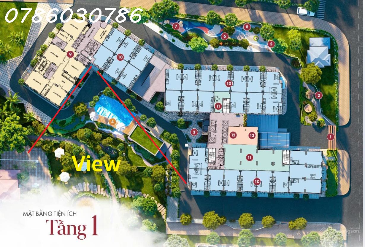 Bán căn hộ 2PN Fresia view nội khu hồ bơi giá chỉ 1,82 tỷ, căn hộ view hồ bơi giá tốt