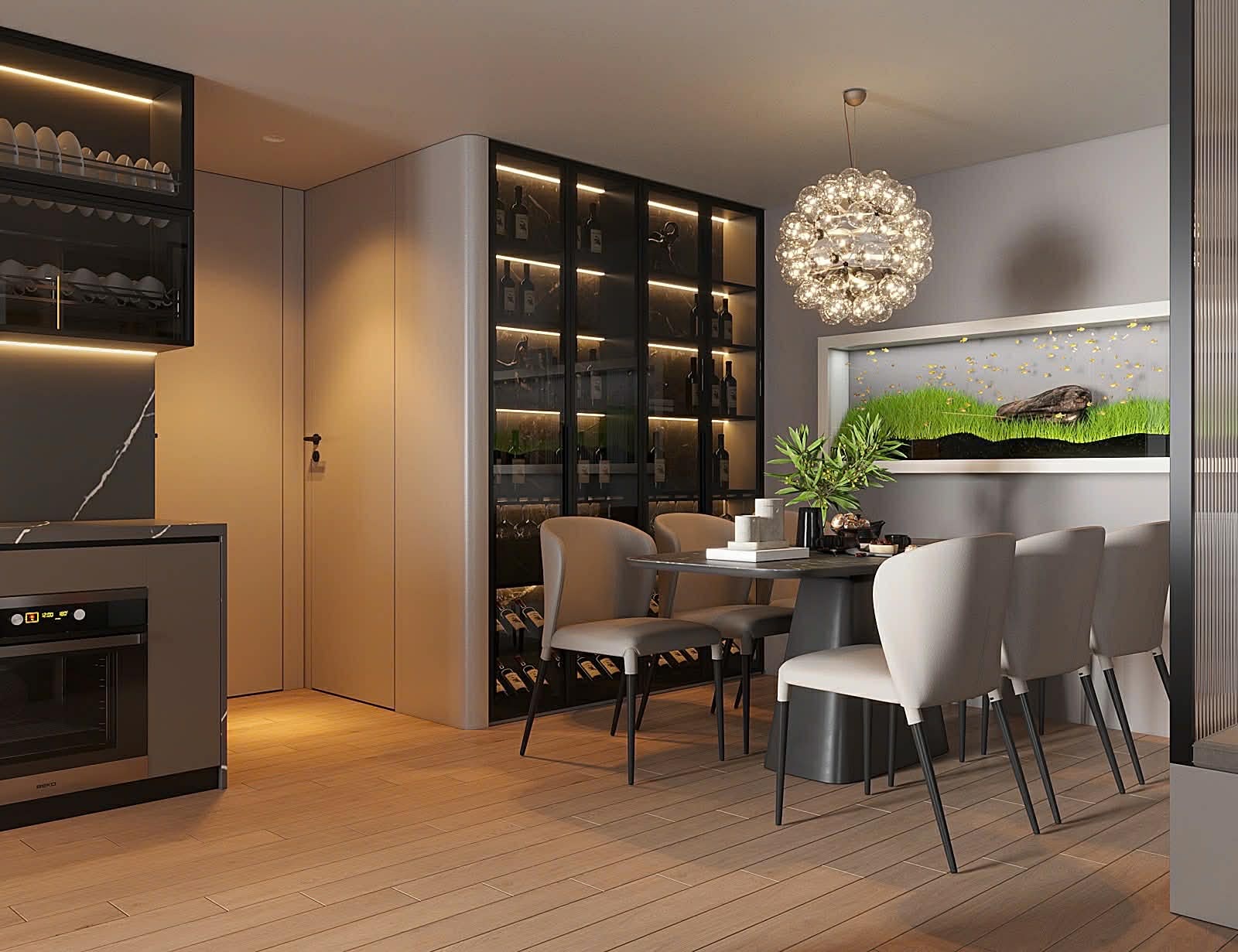 17.3.26.1 Bán căn 3 ngủ Golden Palm Lê Văn Lương, căn góc, kính vòm, nội thất sửa lại đẹp nhất tòa, dt 125m2