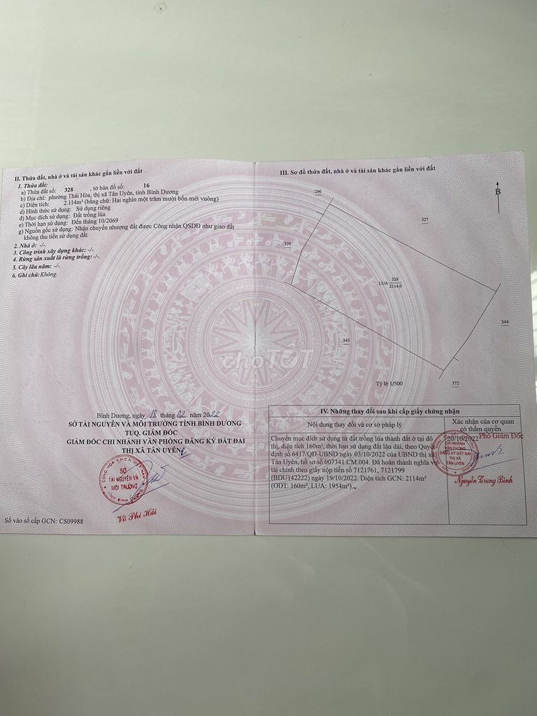 Chính chủ cần bán đất sổ hồng riêng – diện tích lớn – vị trí tiềm năng cao tại Phường Tân Đông Hiệp, TP HCM.